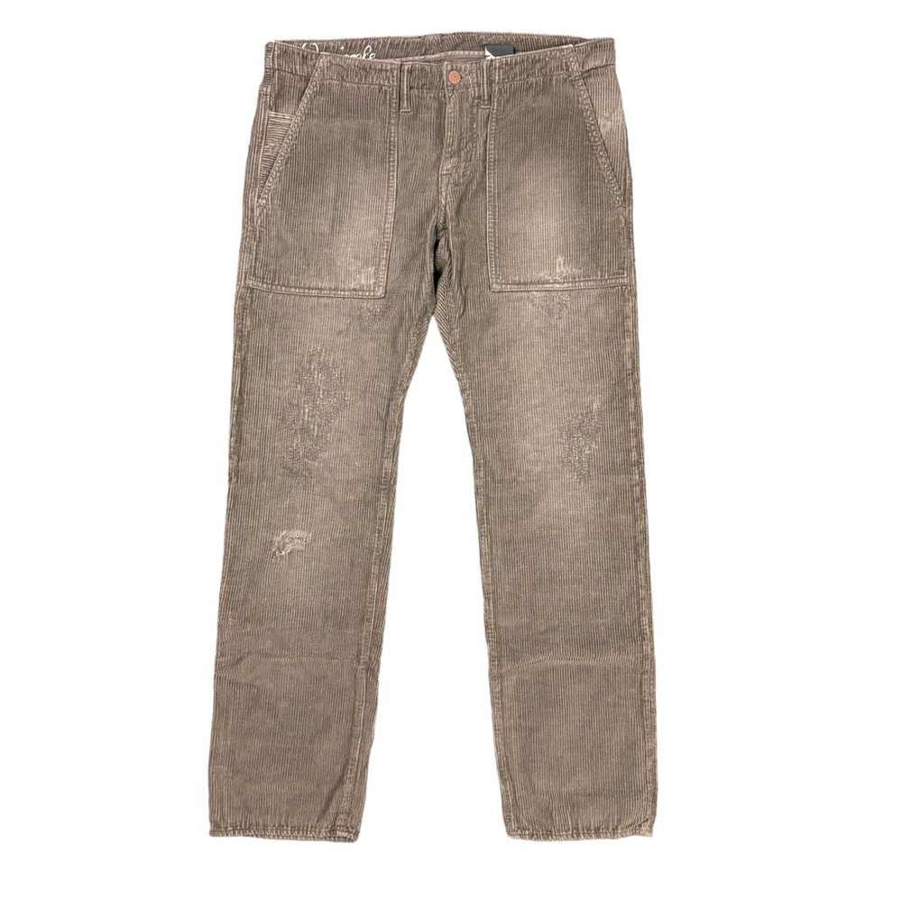 (+) PEOPLE Straight Leg Pants, Brown, Size M